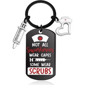 Nurse Stocking Stuffers Nurses Week Gifts for Women Appreciation 2024 Nurses Day Accessories for Work Medical Assistant Female Male Nursing Student Gift for Nurses Practitioner Keychains