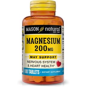 MASON NATURAL Magnesium 200mg 100 Tabs