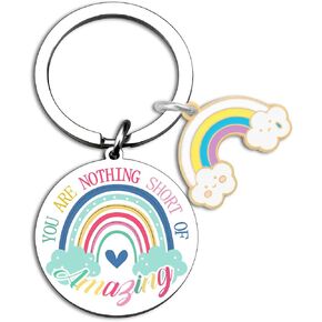 Rainbow Keychains Unique Thank You Gifts for Women Cute Women Birthday Gifts for Best Friend Bestie Sister BFF Christmas Inspirational Graduation Appreciate Birthday Presents Keychains