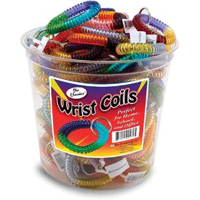 The Classics Flexible Wrist Coil Keychain Multi-Color, Assorted Colors (TPG-260C)