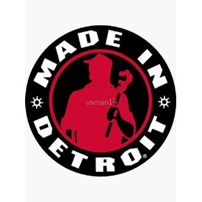 Detroit Sticker - Sticker Graphic - Auto, Wall, Laptop, Cell, Truck Sticker for Windows, Cars, Trucks