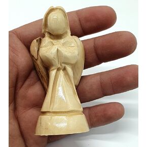 Zuluf Wooden Mini Praying Angel Statue - Olive Wood Angel Figurine from Bethlehem ANG006 3.1"