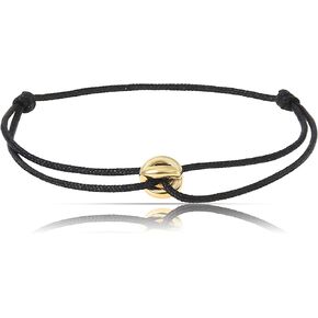 Made by Nami Adjustable Cord Bracelet for Men and Women - Handmade String Bracelet - Waterproof Nylon Bracelet with Stainless Steel Ring - Unisex Rope Bracelet