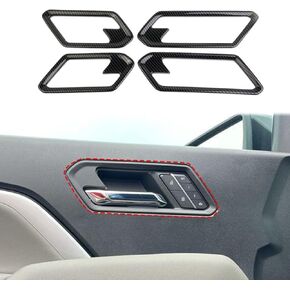 Korlot Carbon Fiber Style Interior Door Handle Cover Trim Accessories for 2023-2024 Chevrolet Colorado/GMC Canyon