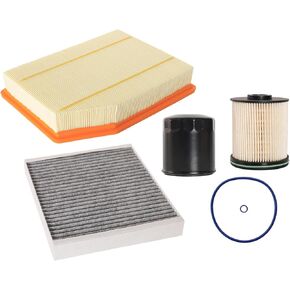 4 Pcs Filter Kit Fit For Chevrolet For GMC Compatible for Duramax Combo 3.0L 2020-2024 OE#DGF429,TP1015,WF10448;55495105,PH12447,WL10351;84121219, A3244C;13508023