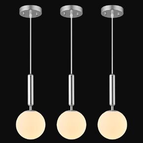 9-Lights Black Chandelier with Milk White Glass Mid Century Modern Globe Pendant Light for Foyer Living Room Entryway Hallway