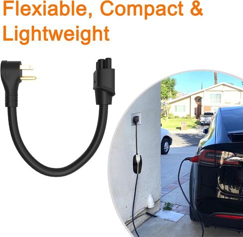 NEMA 14-50 Adapter Compatible with Tesla Gen 2 Portable Charger, Connect Tesla Mobile Charger to NEMA 14-50 240v Outlet at 32 Amp，11.8in in Saudi Arabia