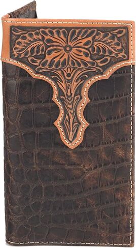 ARIAT Men's Floral Embossed Bi-Fold Rodeo Wallet - A3552802 in Saudi Arabia