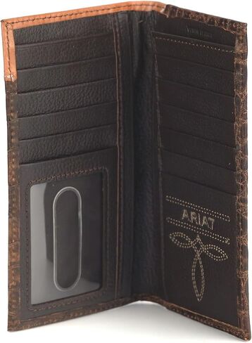 ARIAT Men's Floral Embossed Bi-Fold Rodeo Wallet - A3552802 in Saudi Arabia