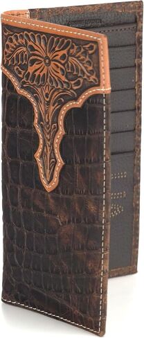 ARIAT Men's Floral Embossed Bi-Fold Rodeo Wallet - A3552802 in Saudi Arabia