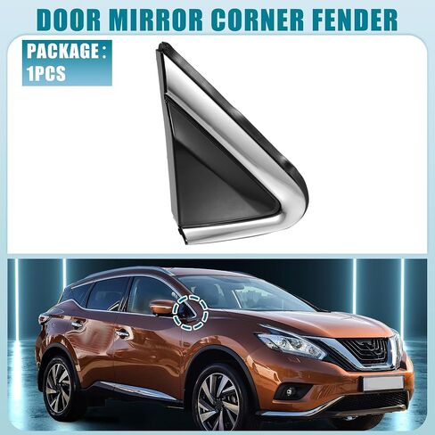 Front Right Door Mirror Corner mudguard Triangle Cover Trim No.96318-5BC0A Rearview Triangle Trim Panel for Nissan Murano 2015-2018 Plastic Black in Saudi Arabia