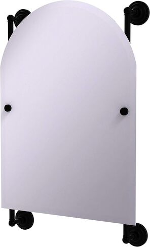 Allied Brass PQN-27-94-MBL Prestige Que Arched Top Frameless Rail Mounted Mirror, Mediterranean Blue in Saudi Arabia