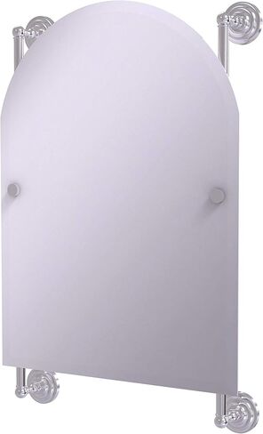 Allied Brass PQN-27-94-MBL Prestige Que Arched Top Frameless Rail Mounted Mirror, Mediterranean Blue in Saudi Arabia