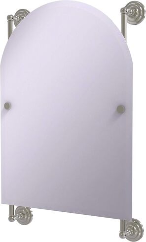 Allied Brass PQN-27-94-MBL Prestige Que Arched Top Frameless Rail Mounted Mirror, Mediterranean Blue in Saudi Arabia