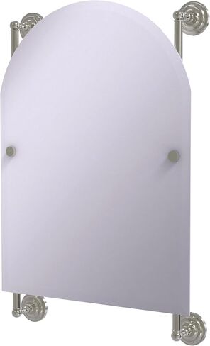 Allied Brass PQN-27-94-MBL Prestige Que Arched Top Frameless Rail Mounted Mirror, Mediterranean Blue in Saudi Arabia