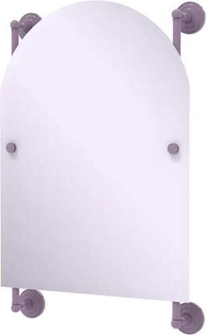 Allied Brass PQN-27-94-MBL Prestige Que Arched Top Frameless Rail Mounted Mirror, Mediterranean Blue in Saudi Arabia