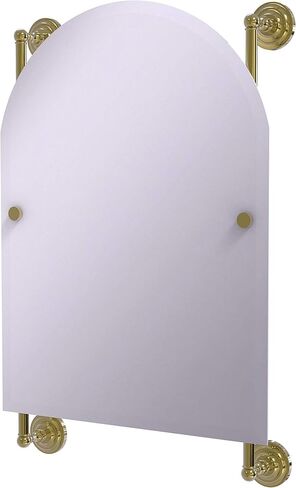 Allied Brass PQN-27-94-MBL Prestige Que Arched Top Frameless Rail Mounted Mirror, Mediterranean Blue in Saudi Arabia