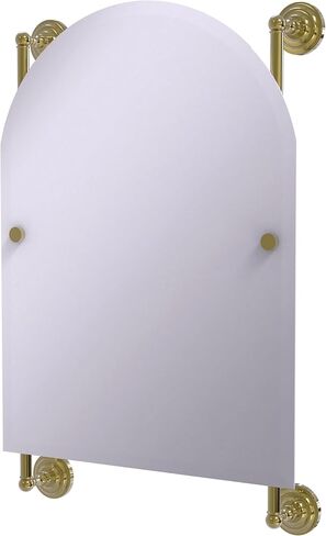 Allied Brass PQN-27-94-MBL Prestige Que Arched Top Frameless Rail Mounted Mirror, Mediterranean Blue in Saudi Arabia