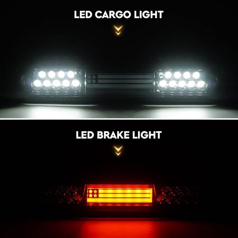 ضوء خلفي LED + مجموعة إضاءة الفرامل الثالثة مناسبة لدودج رام 1500 2002-2006، لدودج رام 2500 3500 2003-2006، المصابيح الخلفية وإضاءة إيقاف التثبيت العالية، عدسات دخان 3 قطع in Kuwait