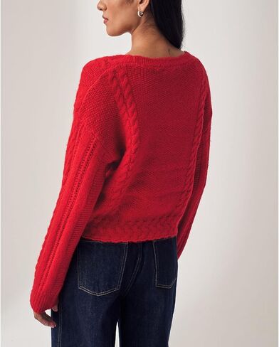 Women Y2K Solid Color Knit Cardigan Long Sleeve V Neck Bow Button Open Front Sweater Top Vintage Going Out Knitwear in Saudi Arabia