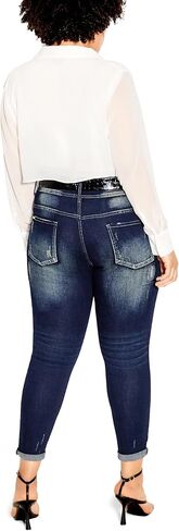 Women's Plus Size Patched Apple Skinny Jean in Saudi Arabia