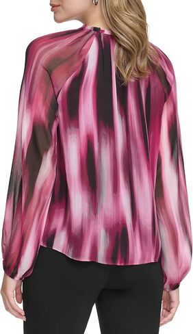 Calvin Klein Women's Long Sleeve Ruffle Collar Blouse in Saudi Arabia