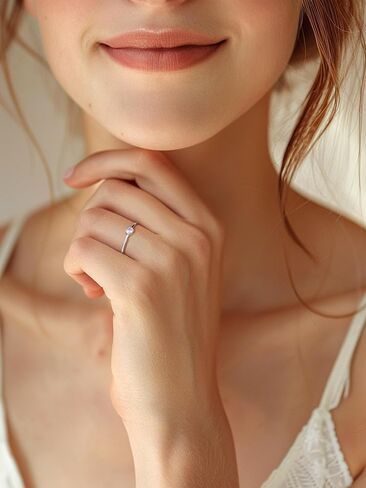 Silvora 925 Sterling Silver Simple Black Round Ring for Women Tiny Silver Wedding Band Rings Size 4-12 in Saudi Arabia