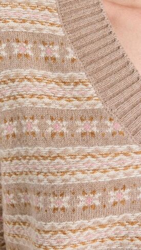 سترة Faherty للسيدات من Highland Fair Isle برقبة على شكل حرف V in Kuwait