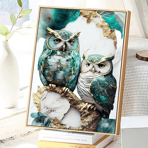 JATOK Paint by Numbers Kit for Adults Beginners, Couple Bird DIY Easy Acrylic Oil Painting by Numbers on Canvas, Paint-by-Numbers Drawing Kits for Gift Home Wall Decor Without Frame 16x16in in Saudi Arabia