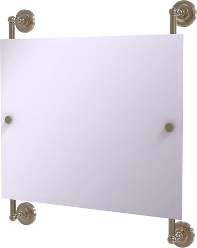 Allied Brass PR-27-93-MBL Prestige Regal Landscape Rectangular Frameless Rail Mounted Mirror, Mediterranean Blue in Saudi Arabia