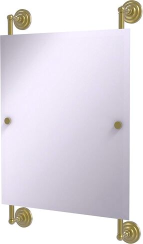 Allied Brass QN-27-92-MBL Que Rectangular Frameless Rail Mounted Mirror, Mediterranean Blue in Saudi Arabia