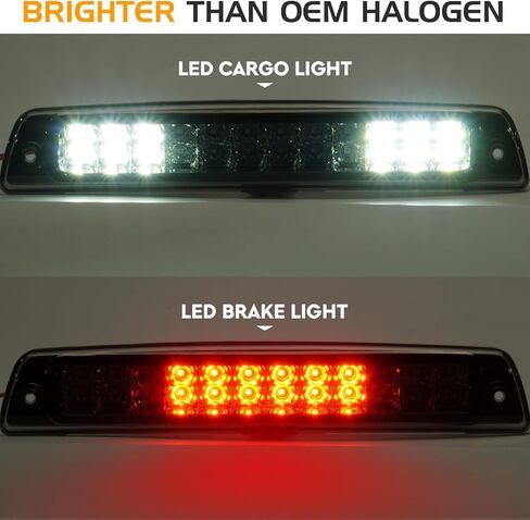ضوء خلفي LED + طقم ضوء الفرامل الثالث مناسب لدودج رام 1500 1994-2001، لدودج رام 2500 3500 1994-2002، المصابيح الخلفية وضوء إيقاف التثبيت العالي، 3 قطع، عدسات دخان in Kuwait