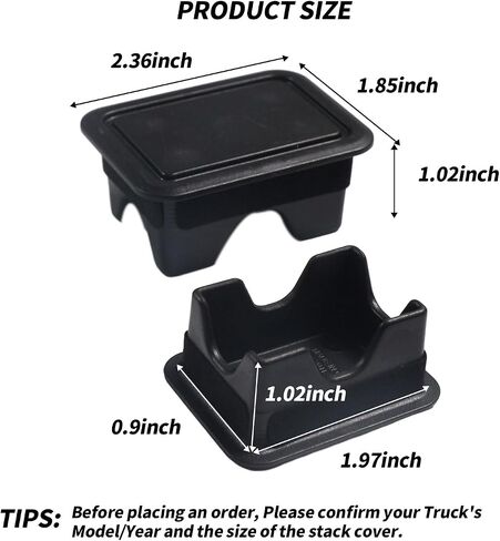 Dodge Ram 1500 Stake Pocket Covers, Rear Truck Bed Rail Stake Pocket Cover Compatible with Dodge Ram 2019 2020 2021 2022 2023 with Reinforced Cutton Mat (Set of 2 pcs) in Saudi Arabia