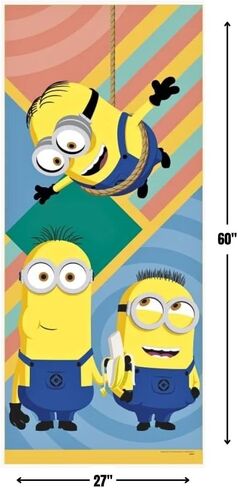 Unique Despicable Me Multicolor Door Poster (27" x 60") 1 Pc. - Perfect for Kids’ Rooms, Playrooms & Themed Parties in Saudi Arabia