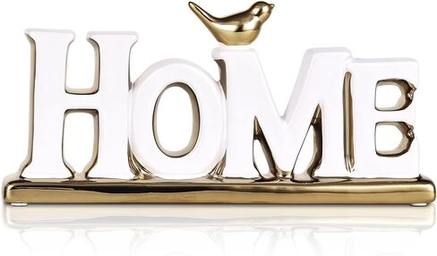 Love Sign Decor,White and Gold Room Decor Aesthetic, Knick Knack Shelf,Gold Bird Decor, Boho Bookshelf ,Abstract Gold Statue ,For Living Room,Bedroom, Desktop,Contemporary Tv Stand Decor (White, HOME) in Kuwait