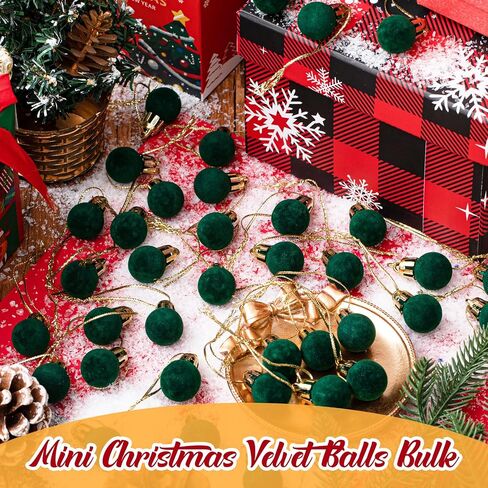 120 Pcs Mini Christmas Velvet Balls Ornaments Bulk 0.79"/20 mm Miniature Flocked Velvet Christmas Ornament Mini Christmas Tree Ball Small Bulbs for Holiday Hanging Decor(Blue) in Saudi Arabia