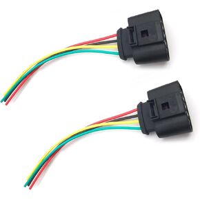 2 PCS Automotive TPS Throttle Position Sensor Harness Connector, DJ7045A-3.5-21 Plastic Low Frequency Throttle Body Pigtail, Vehicle Plug Play Retrofit Accessories, for Most Cars (Black)