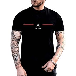 SOLY HUX Men's Graphic Tees Letter Print Crew Neck Short Sleeve T Shirt Casual Tops