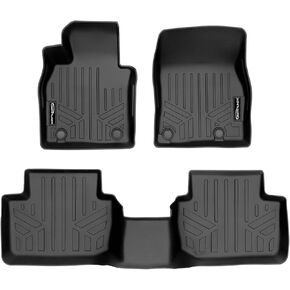 SMARTLINER Custom Fit All Weather 2 Row Black Floor Mat Liners Set Compatible with 2020-2023 Mazda CX-30 (FWD Only)