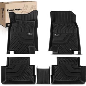 YHTAUTO Floor Mats Fit 2014-2020 Nissan Rogue No Fits Rogue Sport or Select, TPE All Weather Floor Liner Odorless Custom Fit Car Mats, 1st 2nd Row Rogue Accessories