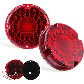 7" LED Tail Light, 36 LED 7 in Round Tail Lights, Bus LED Lights, LED School Bus Lights, RV Tail Lights, Bus Tail Lights, LED Trailer Lights Kit, 7" LED Transit, Round Trailer Lights