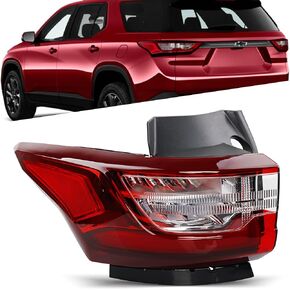 LED Outer Tail Light - Brake Taillight Compatible with Chevy Traverse 2018-2021 - Rear Lamp Assembly Replacement for 84618032 and GM2805130 - Outer Passenger Right Side