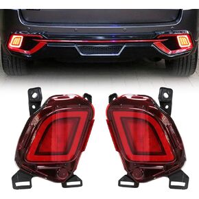 Rear Bumper Reflector Lights For Toyota Highlander 2015 2016 2017 2018 Tail light Driving Brake Light For Highlander Replacement LED Rear Fog Lamp in Kuwait