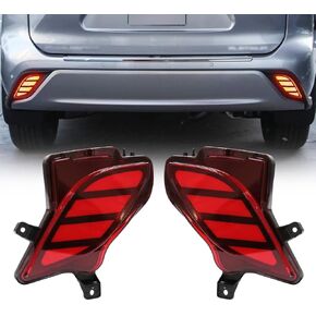 Rear Bumper Reflector Lights For Toyota Highlander 2015 2016 2017 2018 Tail light Driving Brake Light For Highlander Replacement LED Rear Fog Lamp