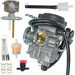 TW200 Carburetor for Yamaha TW200 TW 200 2001-2017 200 Trailway Carb with Gas Fuel Tank Petcock Valve