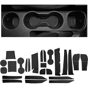 CupHolderHero fits Chevy Trax Accessories 2015-2022 Premium Custom Interior Non-Slip Anti Dust Cup Holder Inserts, Center Console Liner Mats, Door Pocket Liners 27pc Set (Blue Trim)