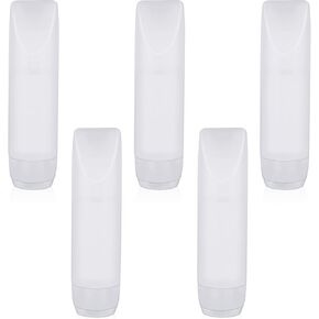 Refillable Cosmetic Containers, 5 Pieces 1 Oz Travel Bottles Mini Squeeze Bottle Makeup Containers Empty Lotion Bottles Toothpaste Container Reusable Travel Dispensers Bottles for Liquids Toiletries