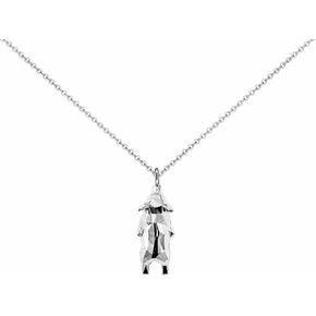 Corgi Necklace Corgi Gifts for Corgi Lovers Charming Frosted Silver plated Necklace with Geometric Corgi Silver Necklace for Women Corgi Gifts Corgi Stuff