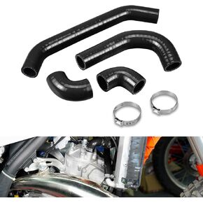 Black Silicone Radiator Coolant Hose Clamps Kit Compatible with KTM 250 300 XC SX 2023-2024 250 300 EXC XCW 2024,Compatible with Husqvarna 300 TX 2023-2024 250 300 TE 2024,See fitment