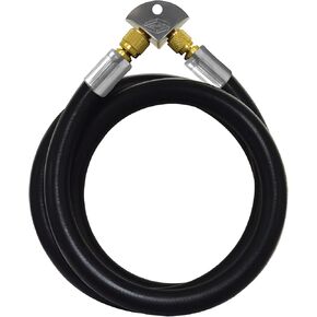 Uniweld MEH5 MaxEvac™ Evacuation Hose, 5 ft. Black Hose with MEHP Metal Hose Protector